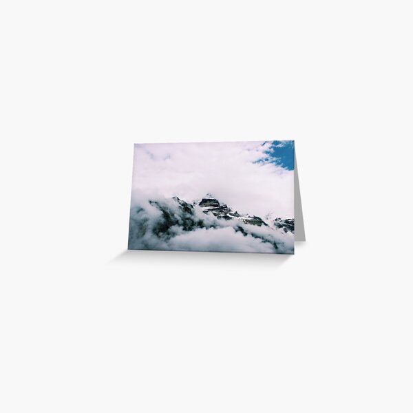 "Look!" Snow-Capped Mountains Greeting Card