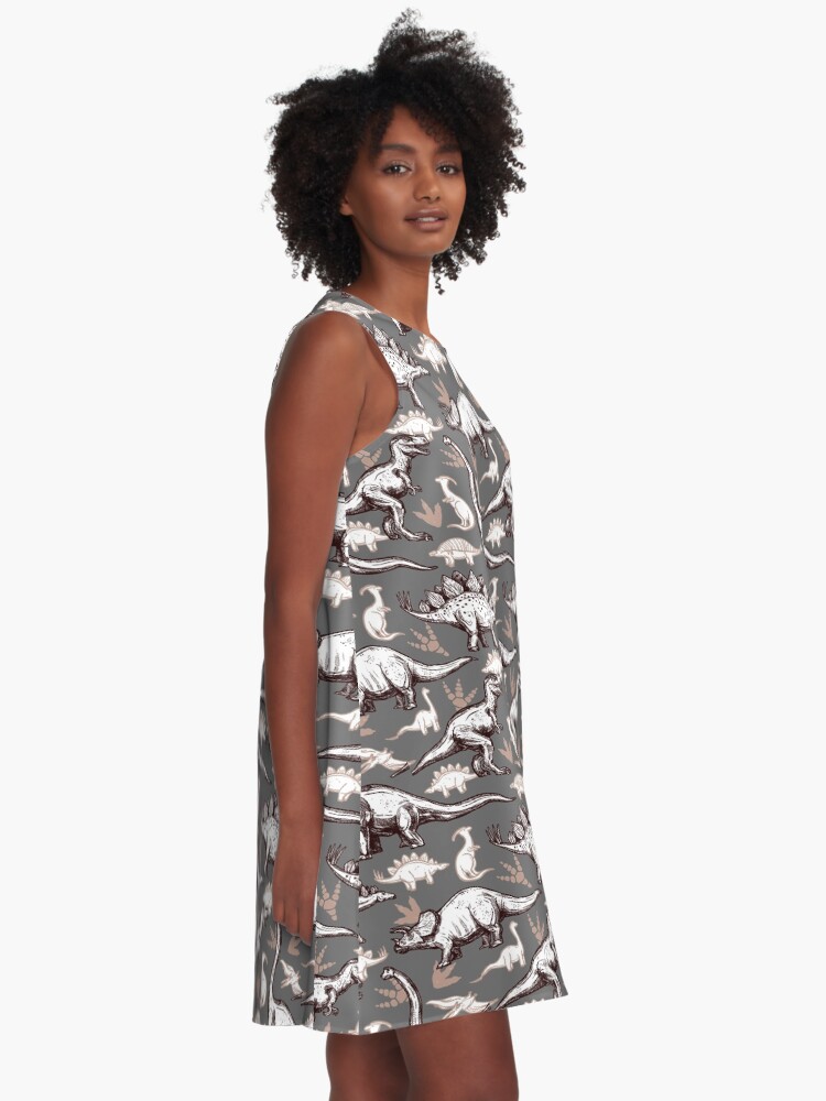 Alternate view of Dinosaurs! A-Line Dress