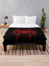 Miles Morales Spider Symbol Throw Blanket