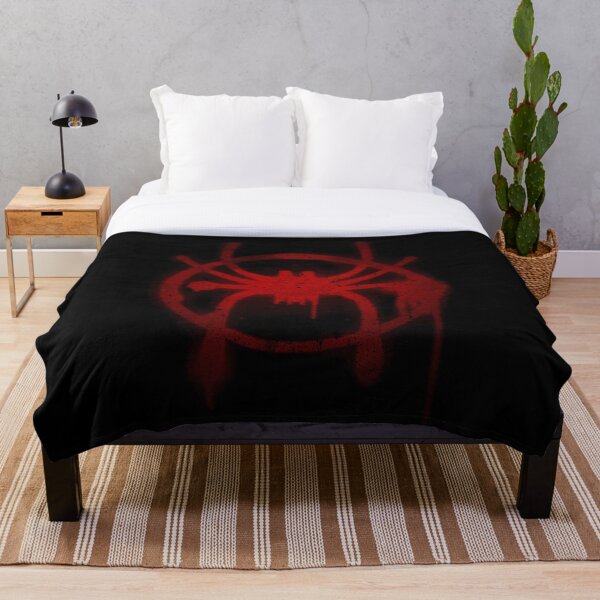 Miles Morales Spider Symbol Throw Blanket