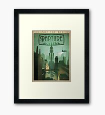 Rapture Art-Deco Travel Poster Framed Print