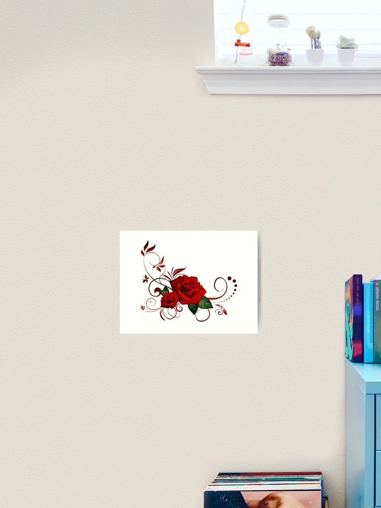 Thumbnail 2 of 3, Art Print, Rose Pattern designed and sold by RagnarokDesigns.
