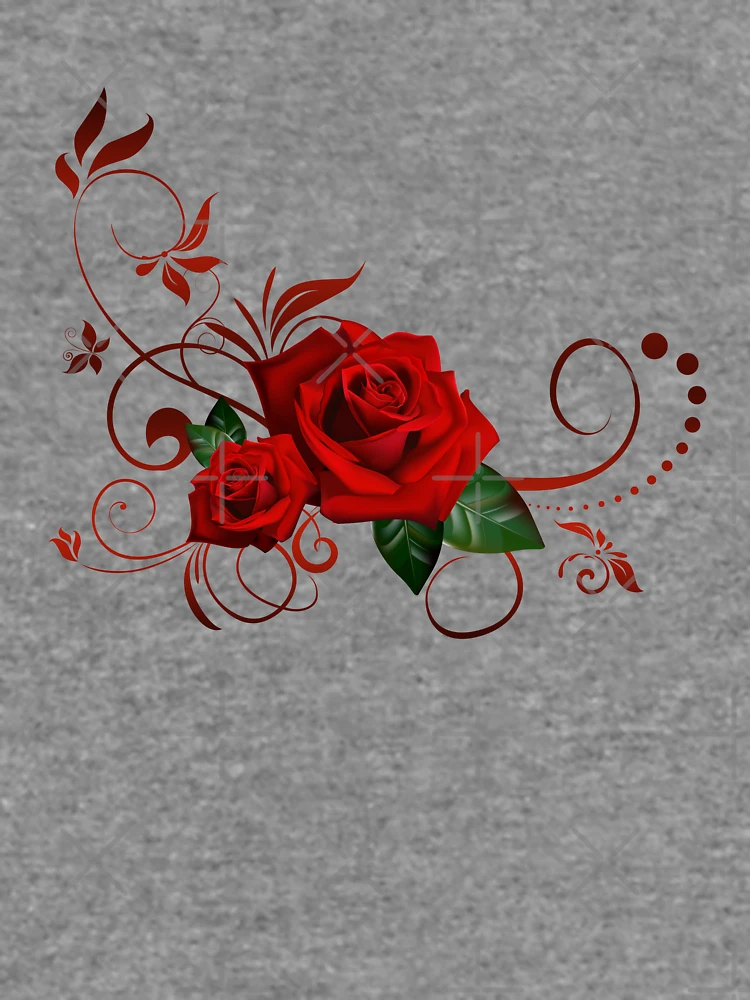 Thumbnail 6 of 6, Lightweight Sweatshirt, Rose Pattern designed and sold by RagnarokDesigns.