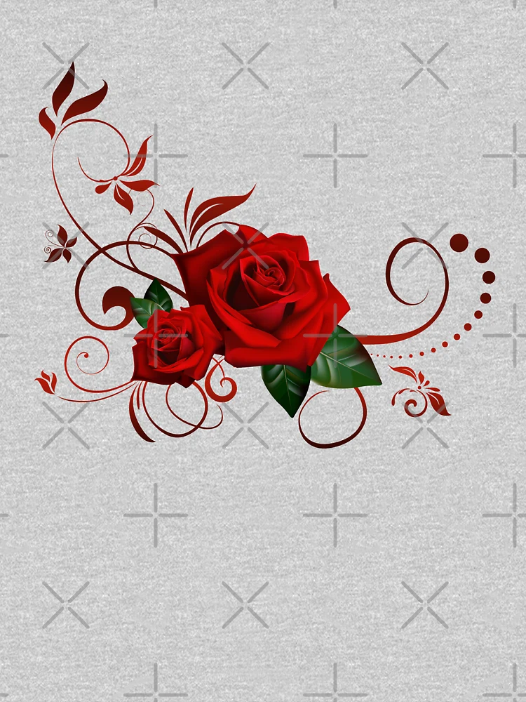Thumbnail 6 of 6, Pullover Hoodie, Rose Pattern designed and sold by RagnarokDesigns.