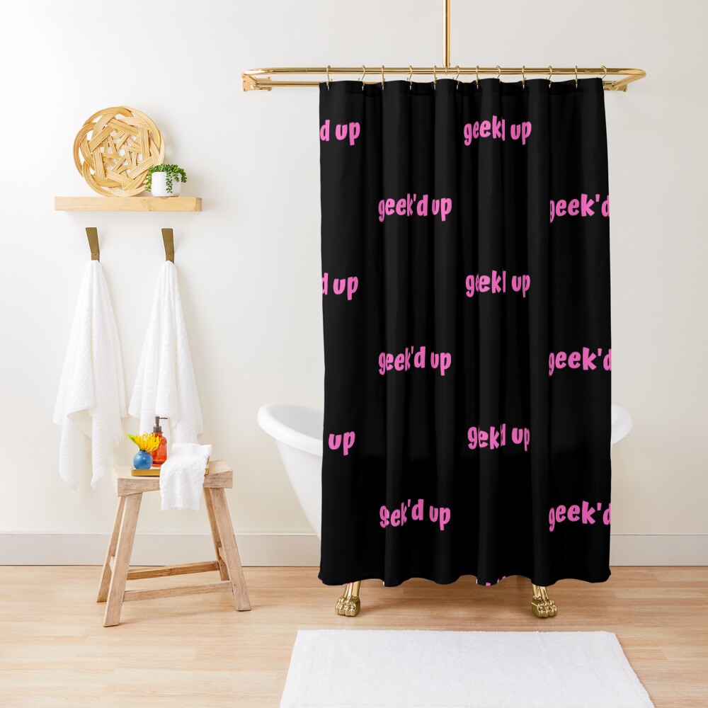 Geek D Up Shower Curtain By Grasslanddesign Redbubble