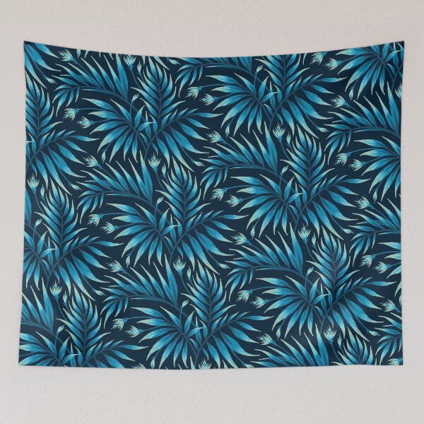 Item preview, Waikiki Palm - Petrol Blue designed and sold by Andrea Muller.