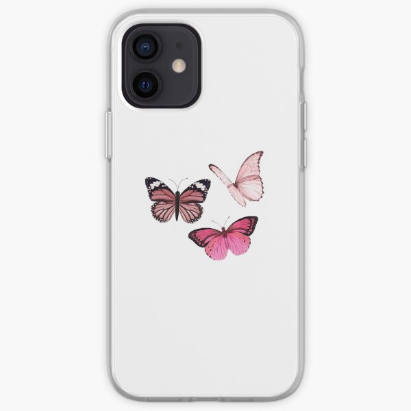Pink Butterfly Aufkleber * ästhetisch * iPhone Flexible Hülle