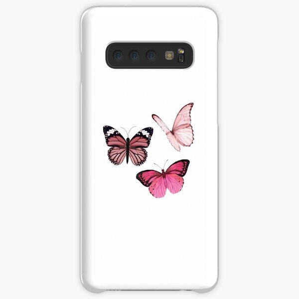 Pink Butterfly stickers *aesthetic* Samsung Galaxy Snap Case