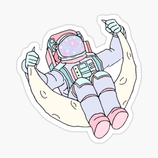 Astronaut Aesthetic Sticker Stickers Versatile Popular Stock Illustration  2285484779