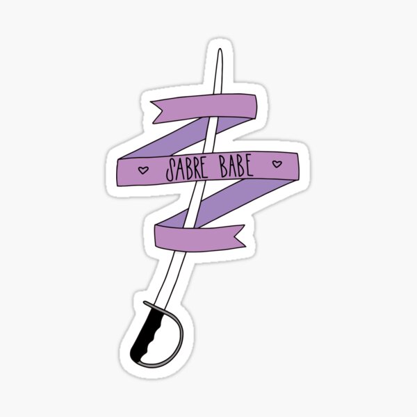 Sabre Babe - Purple Sticker