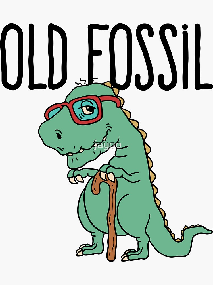 Old Fossil T Shirt Dinosaur With Cane Old Fossil T Shirt Dinosaur With Cane