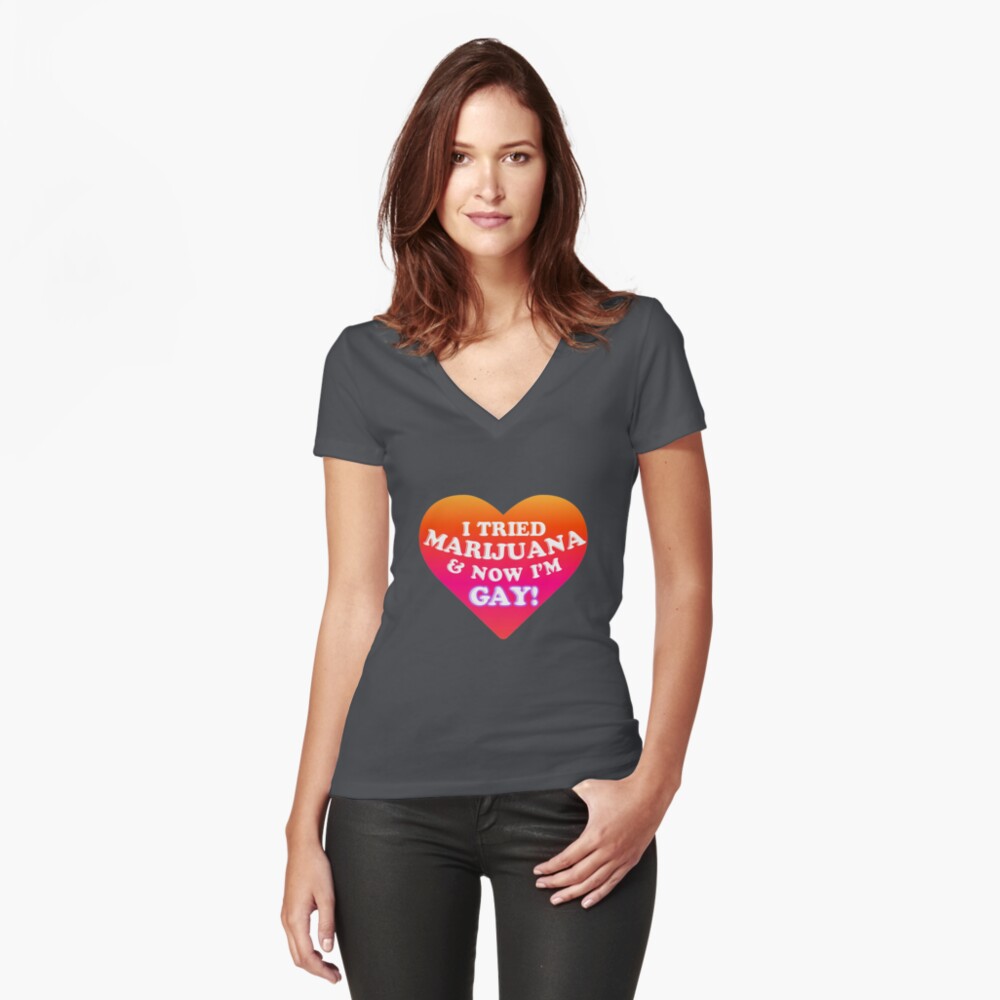 Item preview, Fitted V-Neck T-Shirt designed and sold by emilywaterz.