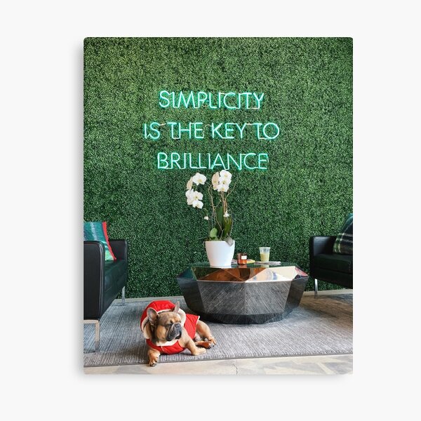 "Simplicity is the key to brilliance" Canvas Print by DWooood | Redbubble