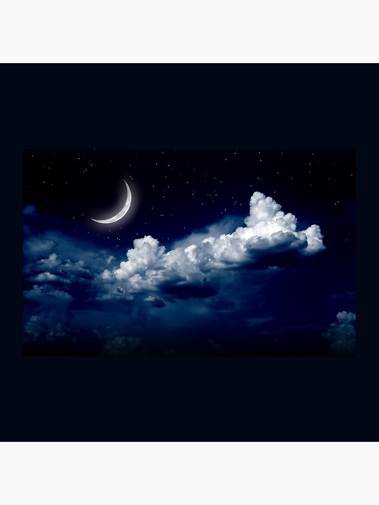 Crescent Moon Over Clouds Tote Bag By Ravenbarnaby Redbubble