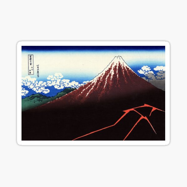 Item preview, Hokusai: Rainstorm Beneath the Summit (Sanka hakuu) designed and sold by topower.