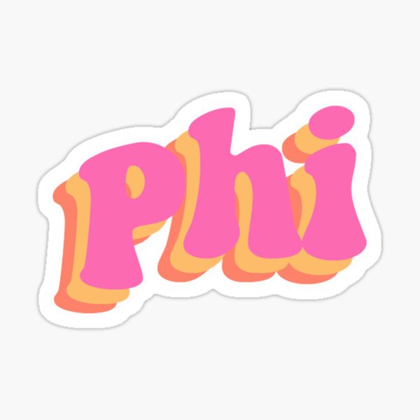 Phi Sunset Retro Sticker