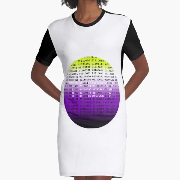 Non-binary-coding (enby flag) Graphic T-Shirt Dress