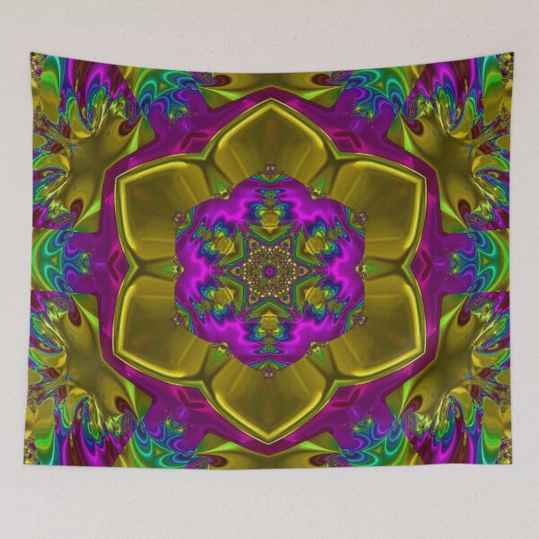 Item preview, Trippy Psychedelic Mandala Energy Art - Design 5 (YELLOW) designed and sold by AUX Entertainment.