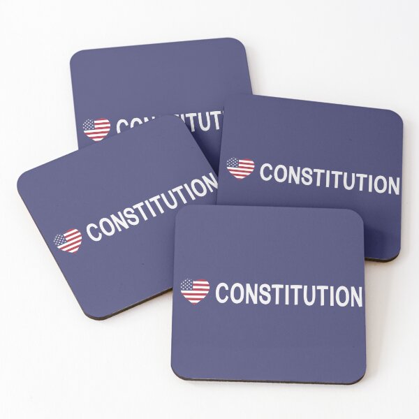Item preview, Heart Constitution - American Blue and White designed and sold by AmericanArt.