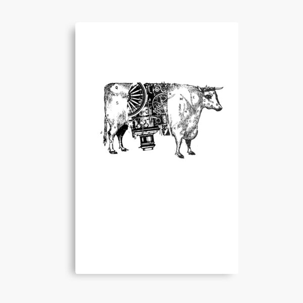 Steam-powered Cow Metal Print