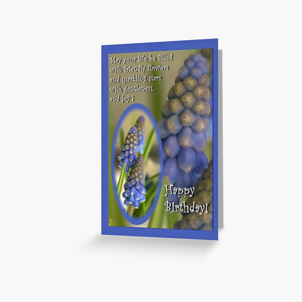Friendly little flowers - birthday card Greeting Card