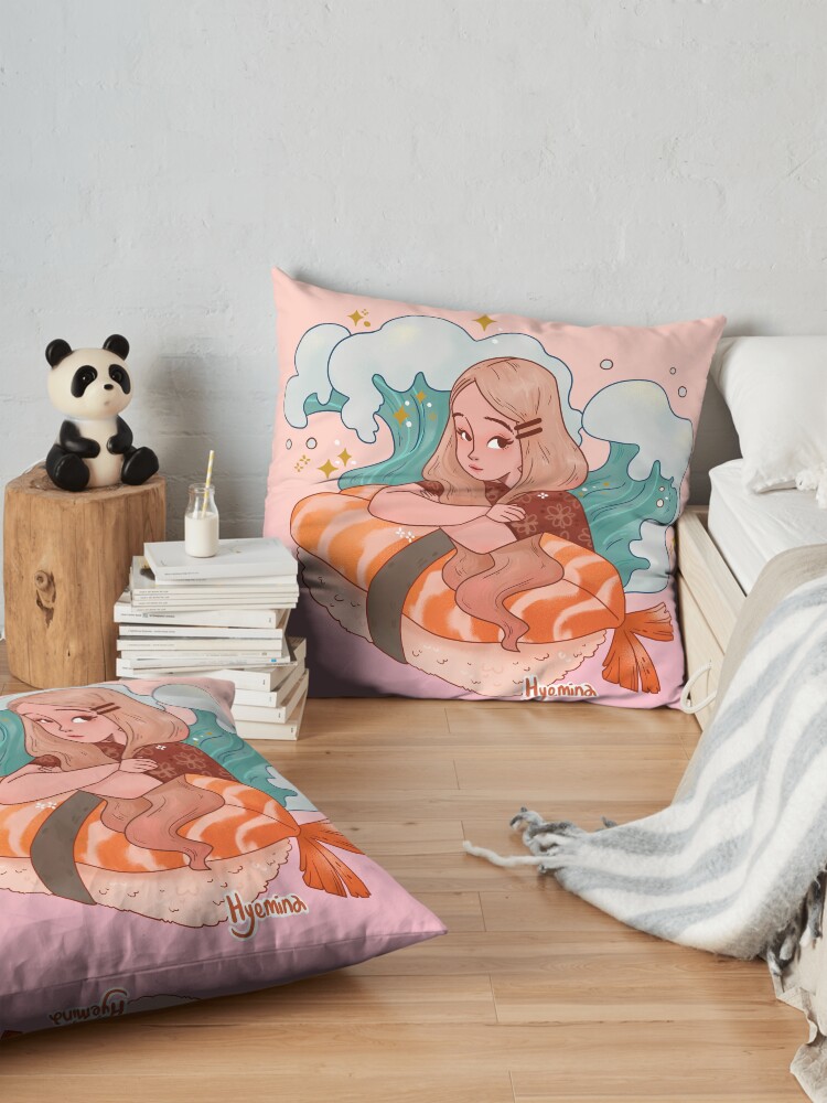 Alternate view of Ebi Sushi Girl Floor Pillow