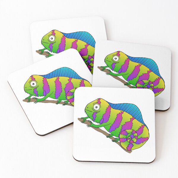Item preview, Bright Colorful Cartoon Doodle Chameleon  designed and sold by SharkaSplat.