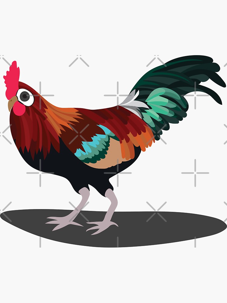 Rooster Tails by JezliP - NFTeeGals Sticker for Sale by Jezlip
