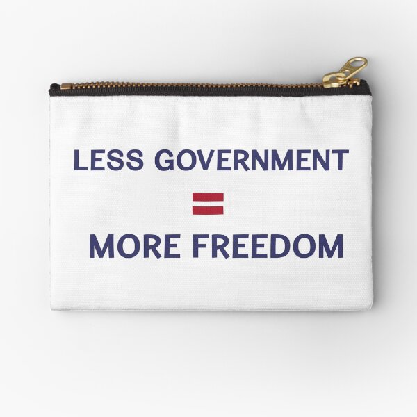 Less Government = More Freedom Zipper Pouch