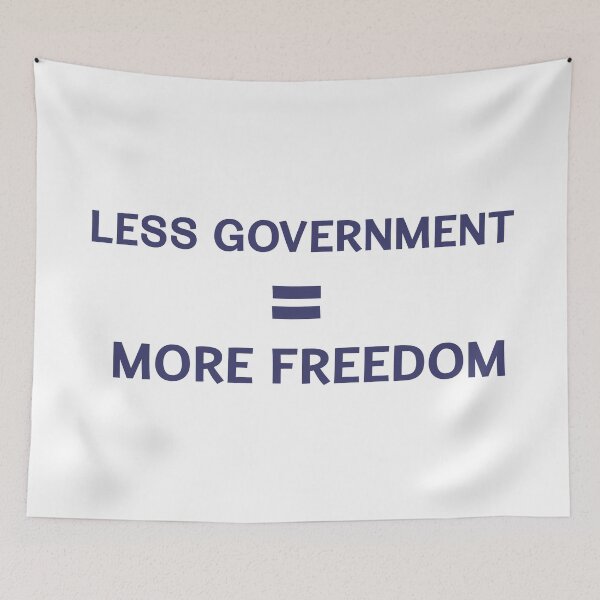 Item preview, Less Government = More Freedom - Blue designed and sold by AmericanArt.