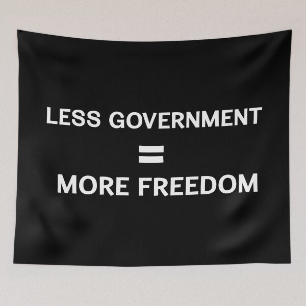 Item preview, Less Government = More Freedom - White & Black designed and sold by AmericanArt.
