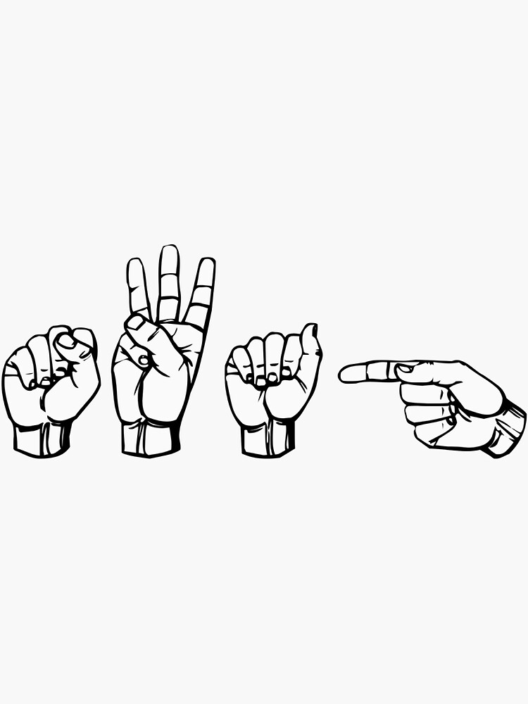 "Swag American Sign Language " Sticker by Kliethermes28 Redbubble