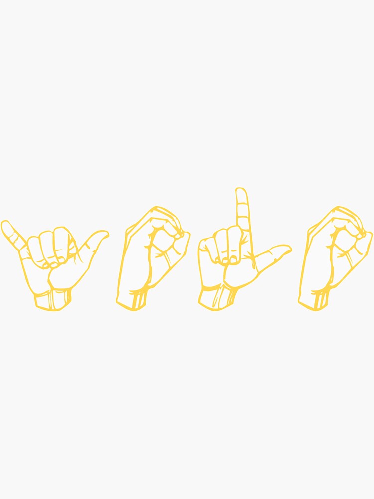 Thumbnail 3 of 3, Sticker, YOLO - American Sign Language designed and sold by Kliethermes28.