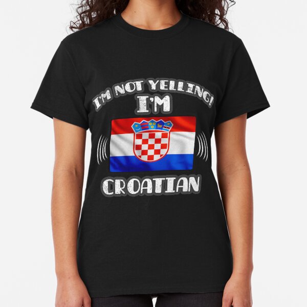 Made in Croatia Country Flag and map Gift Tee Ladies T Shirt