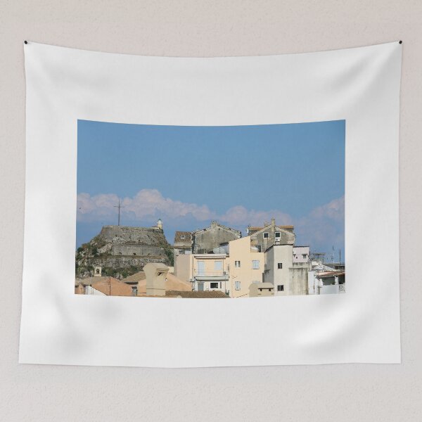 Item preview, Old fortress and buildings Corfu town cityscape Greece designed and sold by goceris.