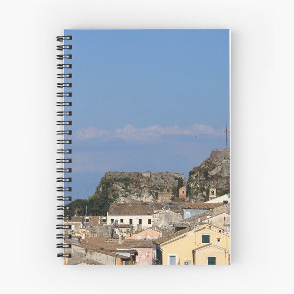 Item preview, Saint Spiridon church tower and old fortress Corfu town cityscape designed and sold by goceris.