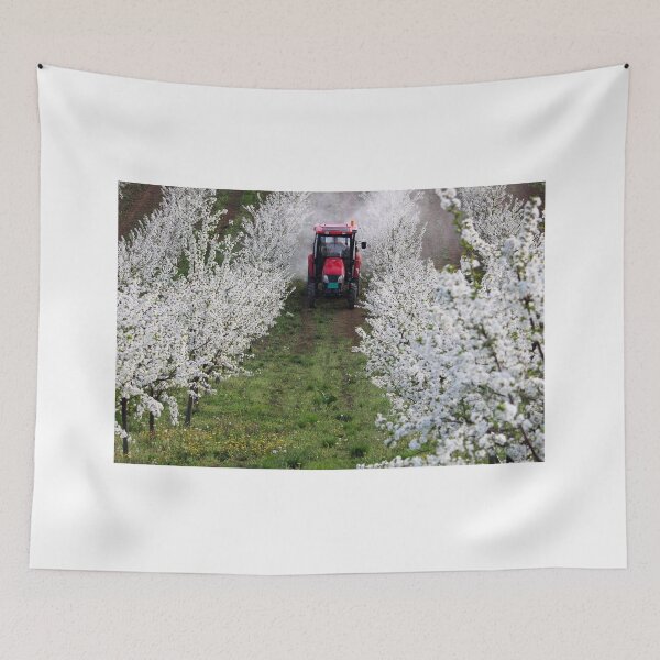 Item preview, tractor sprays insecticide in orchard agriculture designed and sold by goceris.