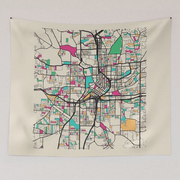 Item preview, Atlanta, Georgia Street Map designed and sold by A Deniz Akerman.