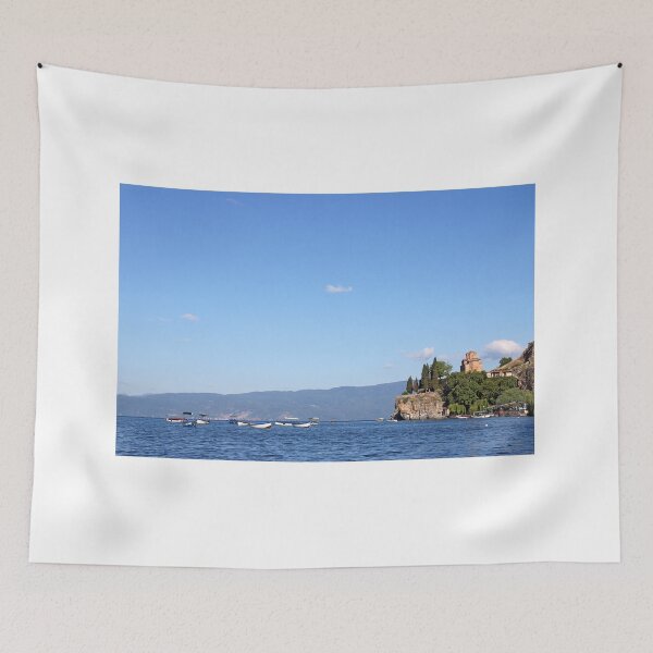 Item preview, Jovan Kaneo church Ohrid lake Macedonia landscape designed and sold by goceris.