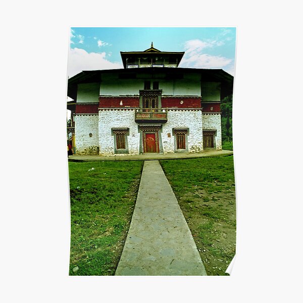pathway. labrang gompa, north sikkim Poster