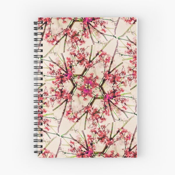 Item preview, Red Deco Geometric Nature Collage Floral Motif designed and sold by DFLC Prints.