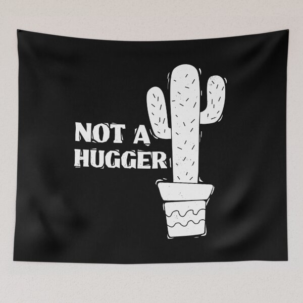 Item preview, Not a Hugger Linocut cactus white 02 designed and sold by nvdesign.
