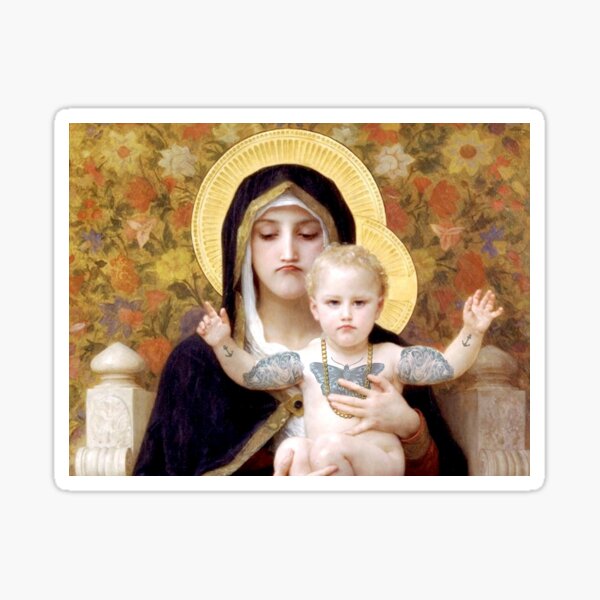 Schlechte Stimmung Maria und Jesus Sticker