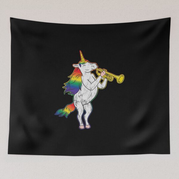 Item preview, Unicorn Trumpeter Rainbow Trumpet Player Gift Idea designed and sold by haselshirt.