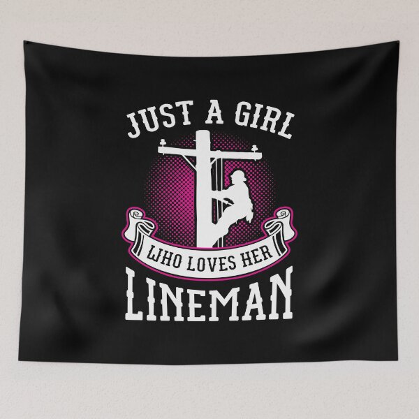 Item preview, Girl Who Loves Her Lineman Line Worker Gift Idea designed and sold by haselshirt.