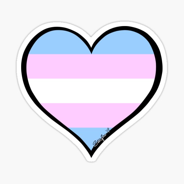 Transgender Pride Heart Sticker