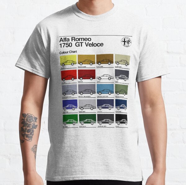 ALFA ROME0 1750 GTV COLOUR CHART Classic T-Shirt