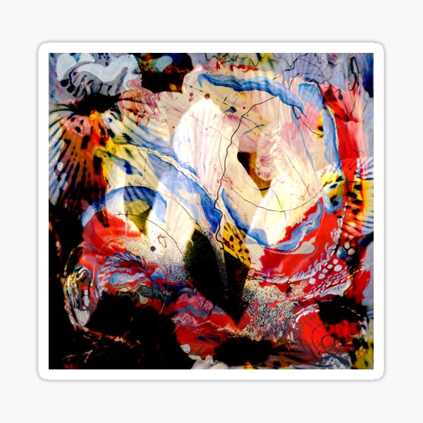 high contrast dynamic abstract Sticker