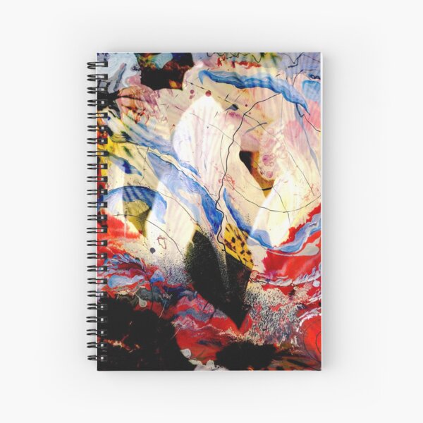 high contrast dynamic abstract Spiral Notebook