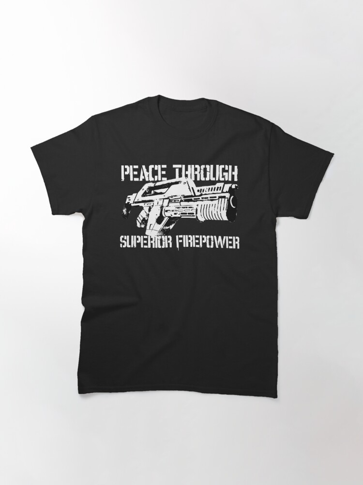 peace through superior firepower shirt uzi